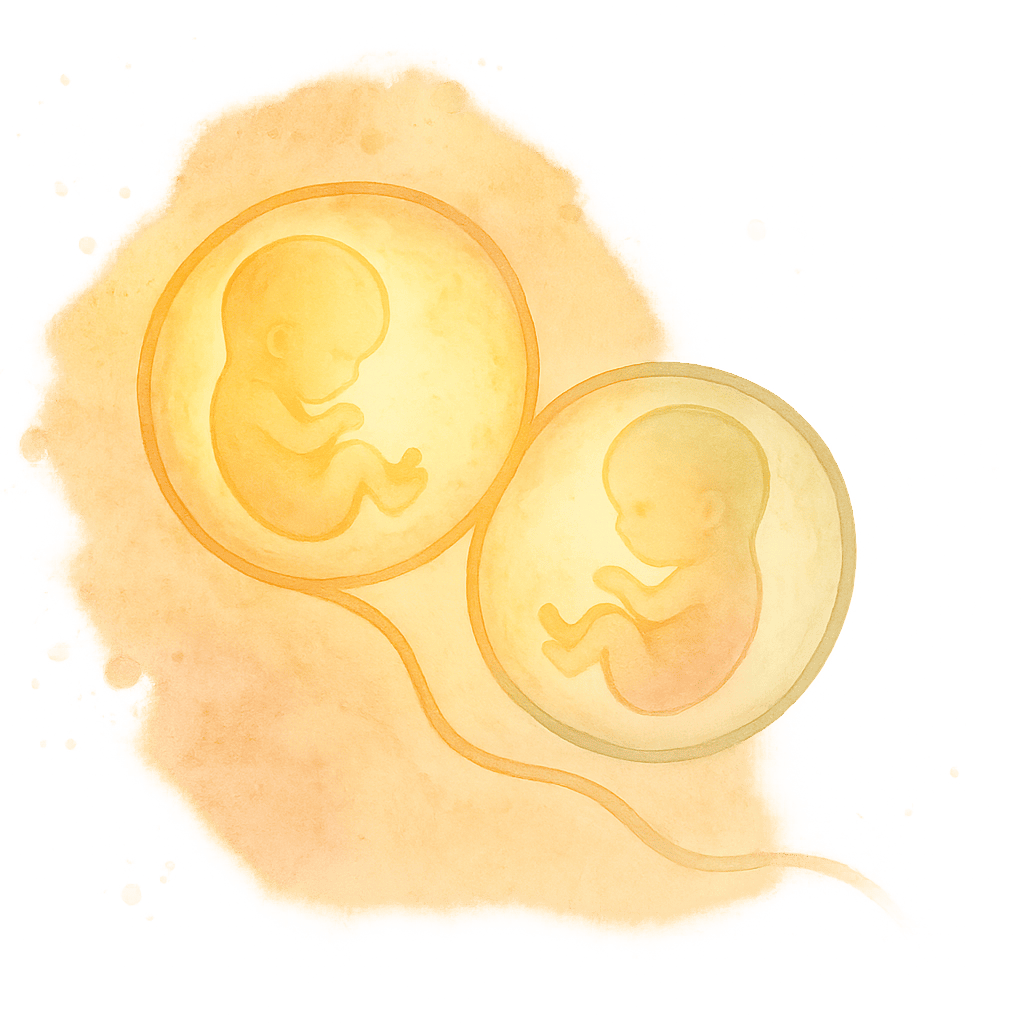 Особенности развития двух эмбрионов в матке