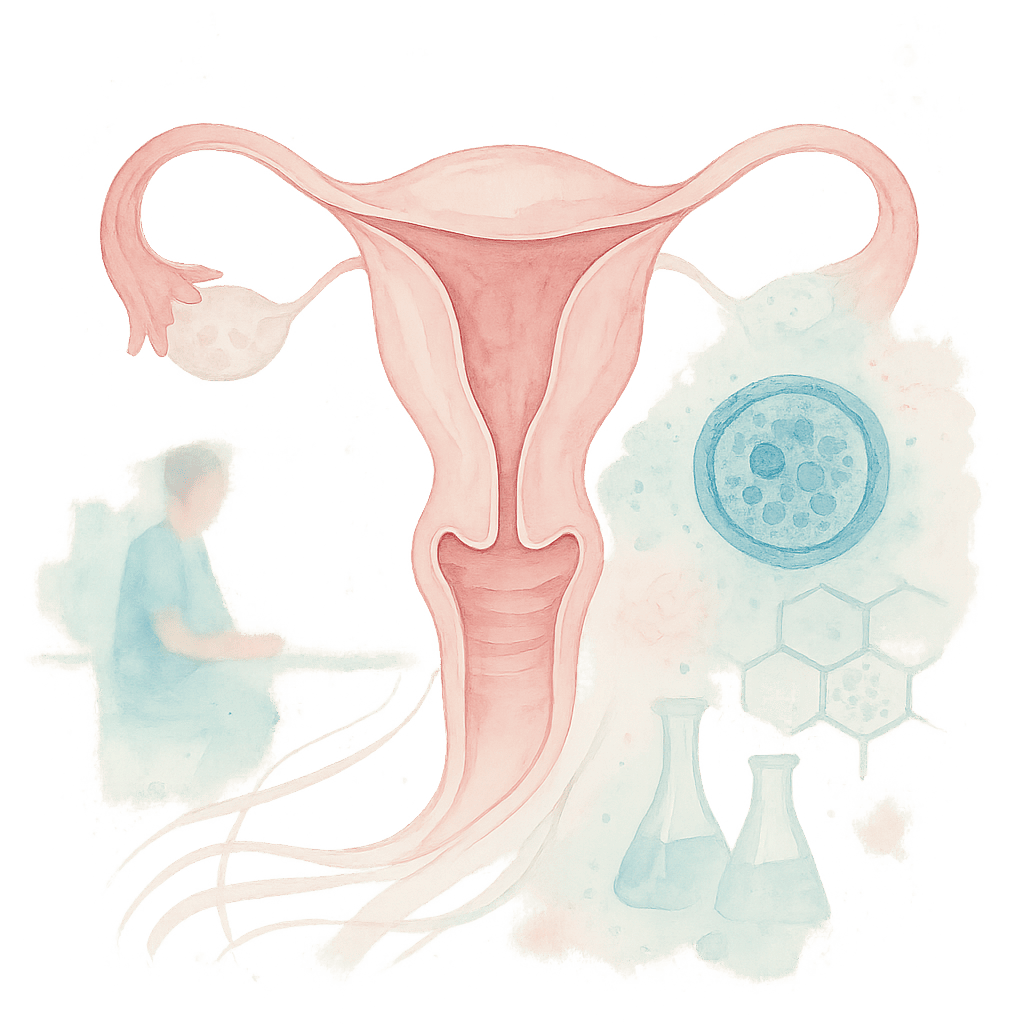 Процесс ножевой биопсии шейки матки