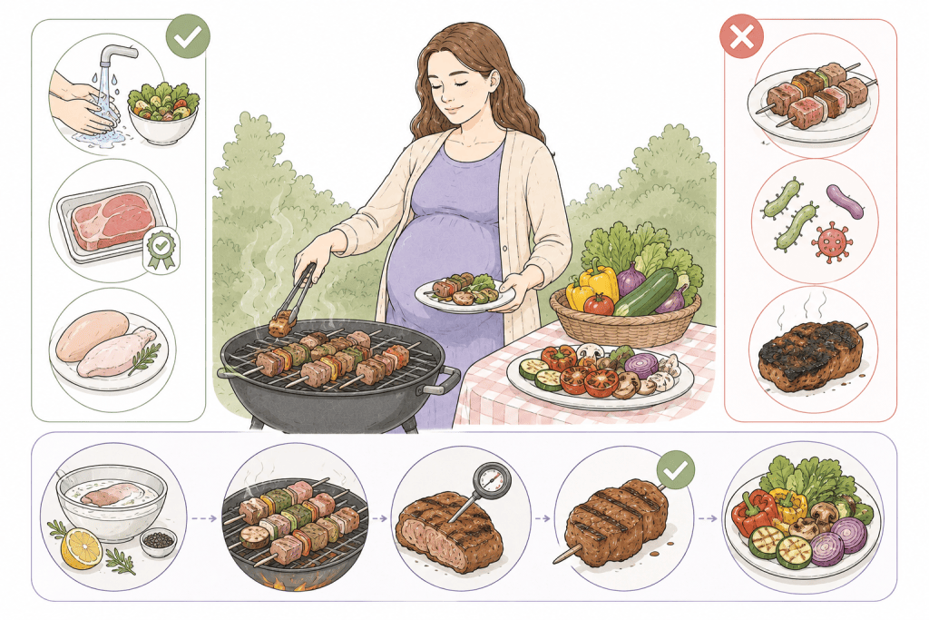 Как сделать шашлык безопаснее для беременных и кормящих