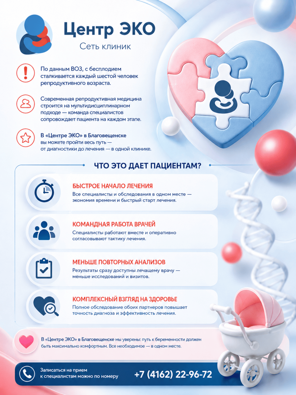 Полный цикл ЭКО в Благовещенске: от диагностики до лечения